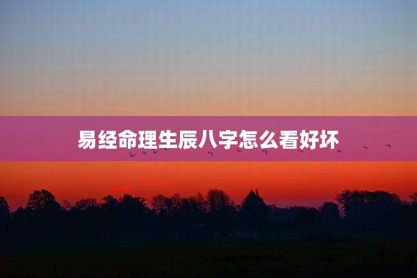 易经命理生辰八字怎么看好坏