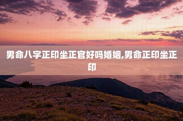 男命八字正印坐正官好吗婚姻,男命正印坐正印