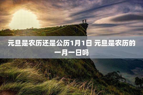 元旦是农历还是公历1月1日 元旦是农历的一月一日吗