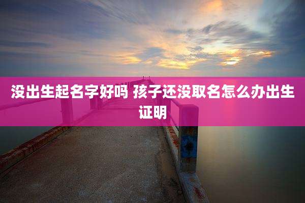 没出生起名字好吗 孩子还没取名怎么办出生证明