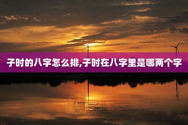 子时的八字怎么排,子时在八字里是哪两个字