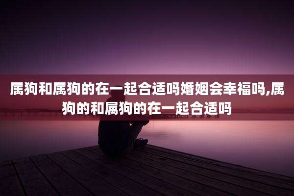 属狗和属狗的在一起合适吗婚姻会幸福吗,属狗的和属狗的在一起合适吗