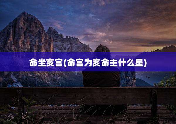 命坐亥宫(命宫为亥命主什么星)