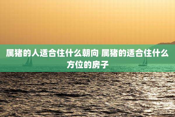 属猪的人适合住什么朝向 属猪的适合住什么方位的房子