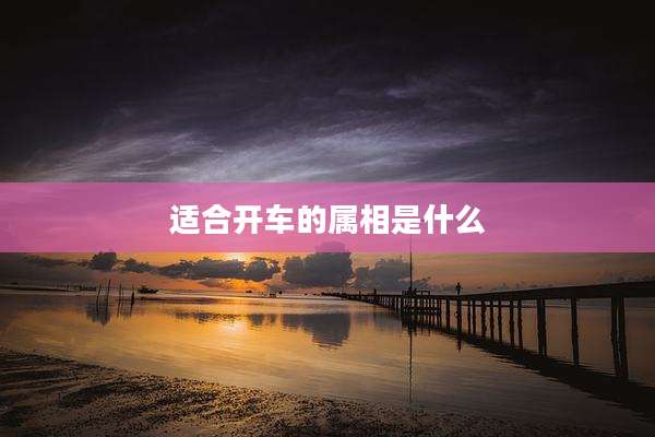适合开车的属相是什么