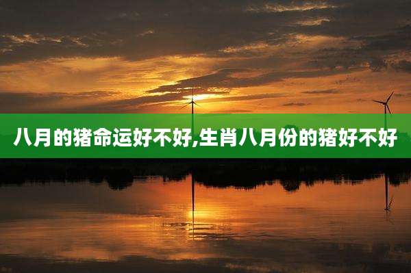 八月的猪命运好不好,生肖八月份的猪好不好