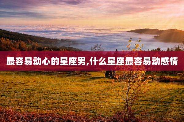 最容易动心的星座男,什么星座最容易动感情