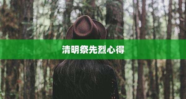 清明祭先烈心得