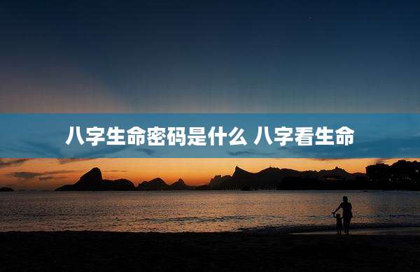 八字生命密码是什么 八字看生命