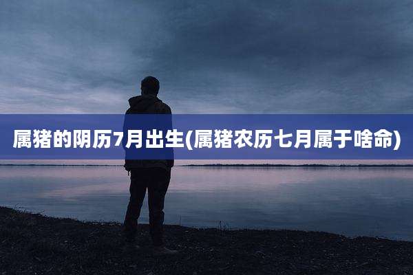 属猪的阴历7月出生(属猪农历七月属于啥命)