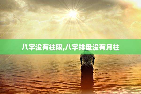 八字没有柱限,八字排盘没有月柱