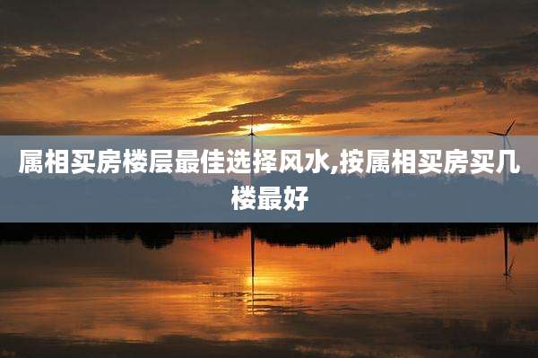 属相买房楼层最佳选择风水,按属相买房买几楼最好