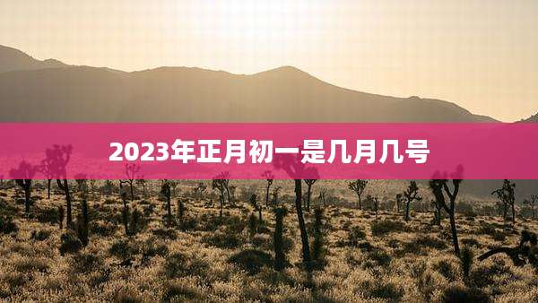 2023年正月初一是几月几号