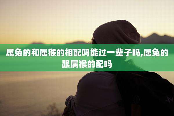 属兔的和属猴的相配吗能过一辈子吗,属兔的跟属猴的配吗