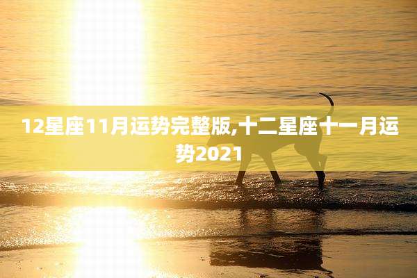 12星座11月运势完整版,十二星座十一月运势2021
