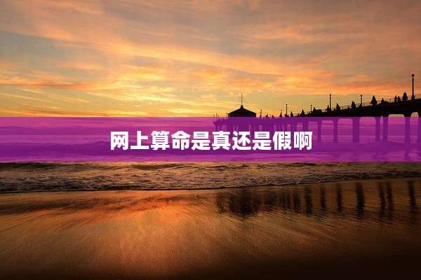 网上算命是真还是假啊