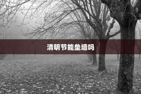 清明节能垒墙吗