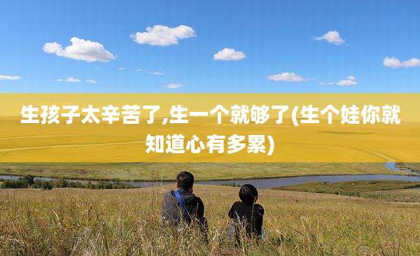 生孩子太辛苦了,生一个就够了(生个娃你就知道心有多累)