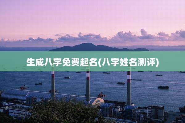 生成八字免费起名(八字姓名测评)