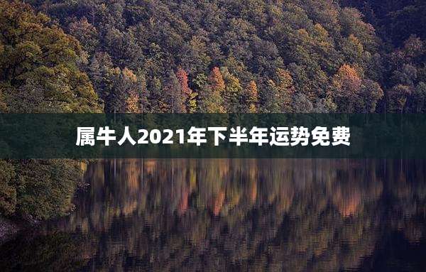 属牛人2021年下半年运势免费