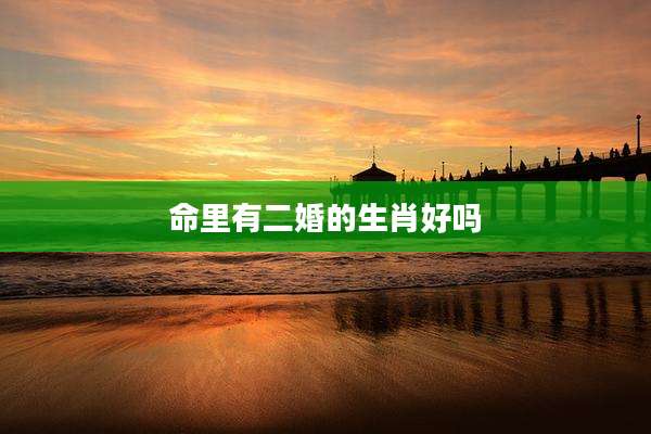 命里有二婚的生肖好吗