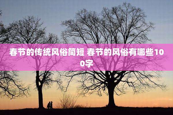 春节的传统风俗简短 春节的风俗有哪些100字