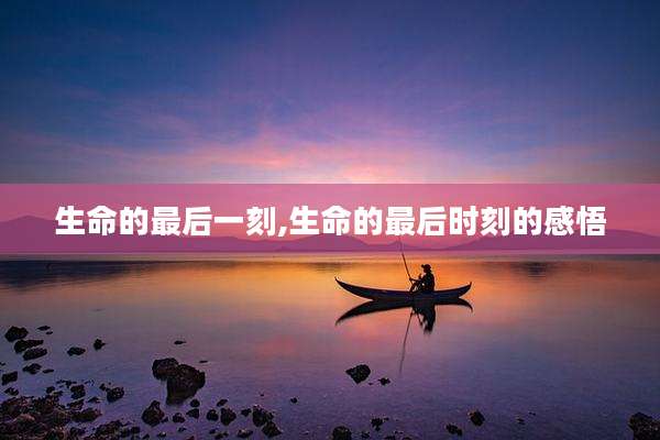 生命的最后一刻,生命的最后时刻的感悟