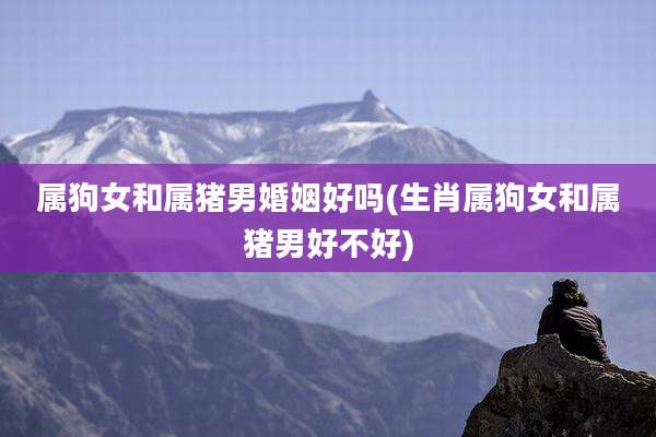 属狗女和属猪男婚姻好吗(生肖属狗女和属猪男好不好)