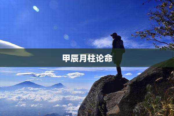 甲辰月柱论命