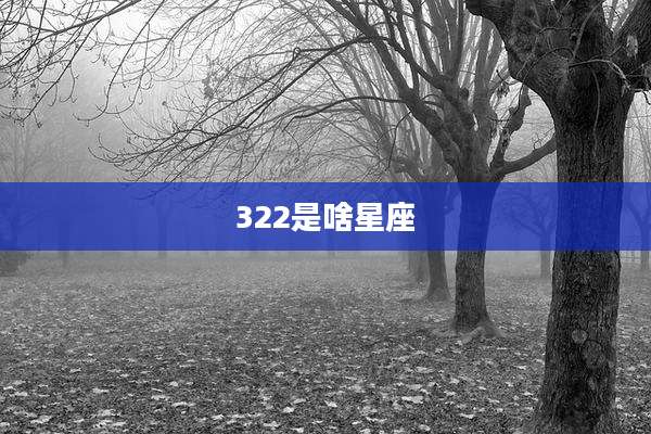 322是啥星座