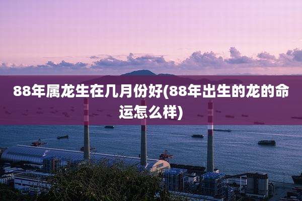88年属龙生在几月份好(88年出生的龙的命运怎么样)
