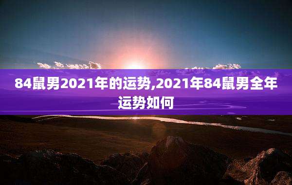 84鼠男2021年的运势,2021年84鼠男全年运势如何