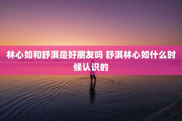 林心如和舒淇是好朋友吗 舒淇林心如什么时候认识的