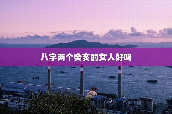 八字两个癸亥的女人好吗