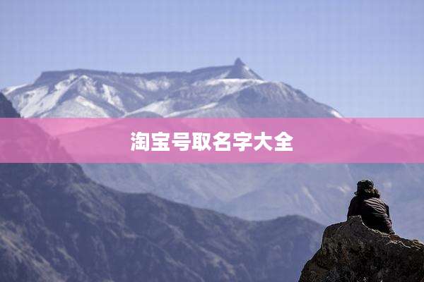 淘宝号取名字大全