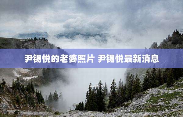 尹锡悦的老婆照片 尹锡悦最新消息