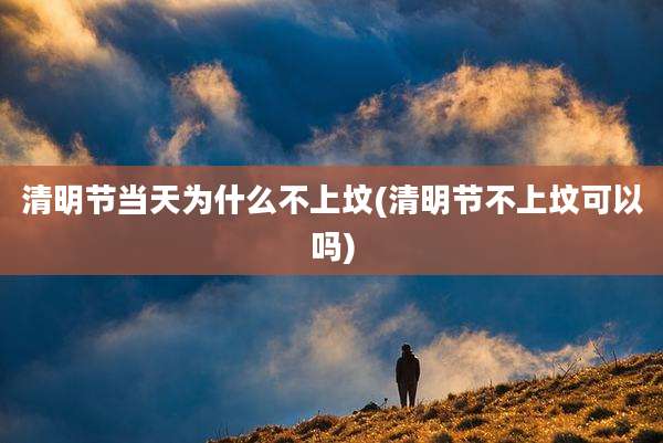 清明节当天为什么不上坟(清明节不上坟可以吗)