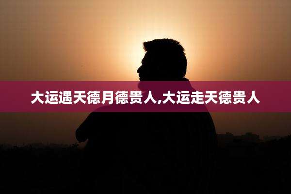 大运遇天德月德贵人,大运走天德贵人