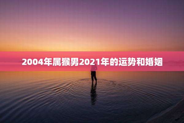 2004年属猴男2021年的运势和婚姻