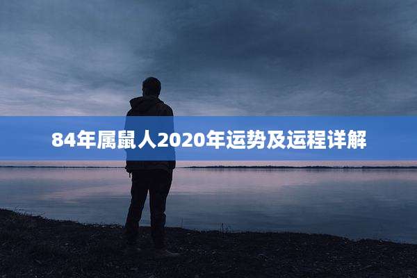 84年属鼠人2020年运势及运程详解