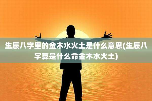 生辰八字里的金木水火土是什么意思(生辰八字算是什么命金木水火土)