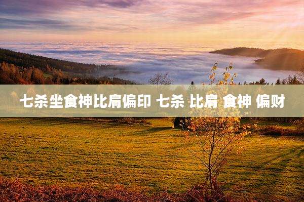 七杀坐食神比肩偏印 七杀 比肩 食神 偏财