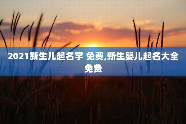 2021新生儿起名字 免费,新生婴儿起名大全免费