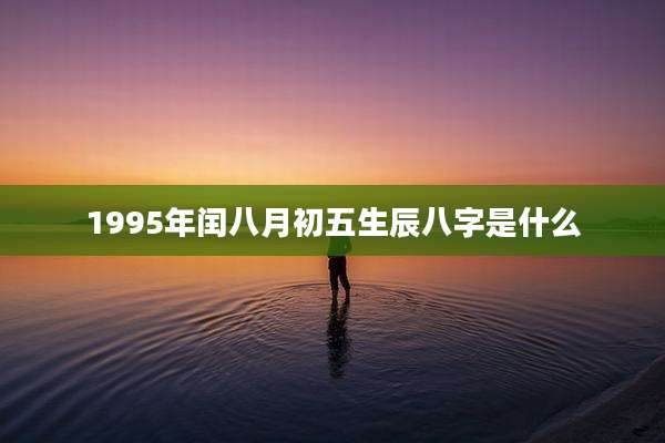 1995年闰八月初五生辰八字是什么