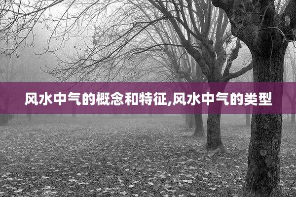 风水中气的概念和特征,风水中气的类型