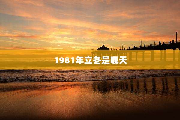 1981年立冬是哪天