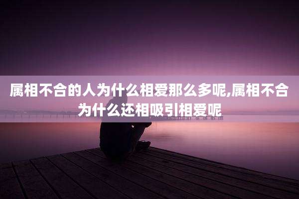 属相不合的人为什么相爱那么多呢,属相不合为什么还相吸引相爱呢
