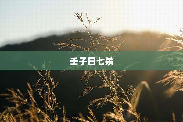 壬子日七杀