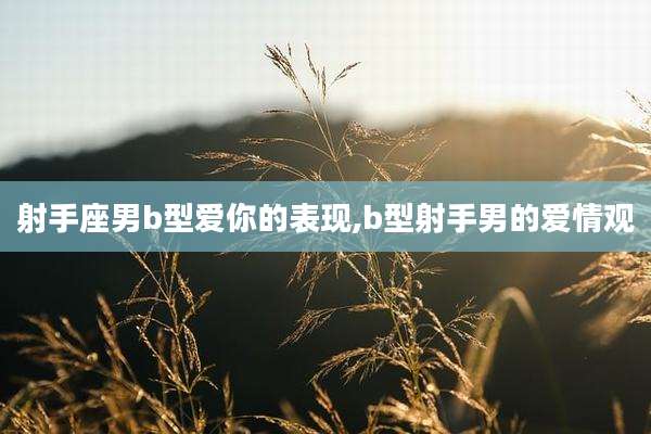 射手座男b型爱你的表现,b型射手男的爱情观