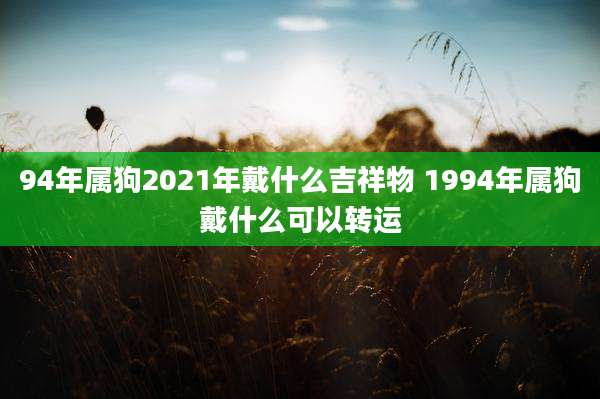 94年属狗2021年戴什么吉祥物 1994年属狗戴什么可以转运